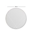 Oglinda decorativa, Siam, Iuydu, 60x60x2 cm, MDF , Alb