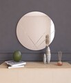 Oglinda decorativa, Siam, Lopi, 60x60x2 cm, MDF , Alb