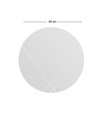 Oglinda decorativa, Siam, Lopi, 60x60x2 cm, MDF , Alb