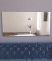 Oglinda decorativa, Siam, Eilish, 60x120x2 cm, MDF , Alb