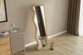 Oglinda decorativa, Siam, Asel, 50x160x2 cm, MDF , Natural