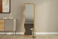 Oglinda decorativa, Siam, Asel, 50x160x2 cm, MDF , Natural