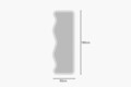 Oglinda decorativa, Siam, Asel, 50x160x2 cm, MDF , Alb