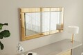 Oglinda decorativa, Siam, Pierre, 60x120x2 cm, MDF , Bronz / Alb