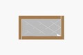 Oglinda decorativa, Siam, Pierre, 60x120x2 cm, MDF , Bronz / Alb