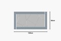 Oglinda decorativa, Siam, Pierre, 60x120x2 cm, MDF , Fume / Alb