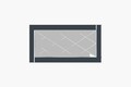 Oglinda decorativa, Siam, Pierre, 60x120x2 cm, MDF , Fume / Alb