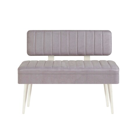 Bancă, Vella, Vina 0701, 110x82 cm, PAL, Alb/Gri