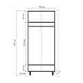 Dulap pentru haine, Vella, Lidya 2 -902, 90x192x52 cm, PAL, Sonomo