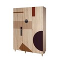 Dulap pentru haine, Vella, Lena 3 -969, 135x192x52 cm, PAL, Sonomo