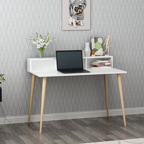 Birou, Puqa Design, Ronas 120, 120x60x75 cm, PAL, Alb