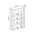 Corp biblioteca, Arnetti, Lissa Bookshelf, PAL, Safir / Antracit / Negru