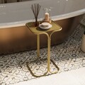 Masuta de cafea, Cerritos, Shb-001-B, 30x52x30 cm, Metal, Auriu