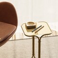 Masuta de cafea, Cerritos, Shb-001-B, 30x52x30 cm, Metal, Auriu