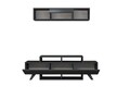 Comoda TV, Coraline, Alwin Unit, 150x49x31 cm, PAL, Antracit