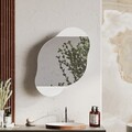 Dulap de baie, Decortie, Cloud Storage Bathroom Wall Mirror, 60x75x13 cm, PAL, Alb