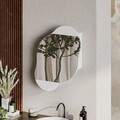 Dulap de baie, Decortie, Cloud Storage Bathroom Wall Mirror, 60x75x13 cm, PAL, Alb