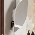 Dulap de baie, Decortie, Cloud Storage Bathroom Wall Mirror, 60x75x13 cm, PAL, Alb