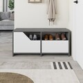 Pantofar, Decortie, Nexus Shoe Cabinet, 105x47x37 cm, PAL, Gri/Alb
