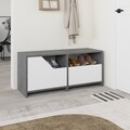 Pantofar, Decortie, Nexus Shoe Cabinet, 105x47x37 cm, PAL, Gri/Alb