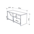 Pantofar, Decortie, Nexus Shoe Cabinet, 105x47x37 cm, PAL, Gri/Alb