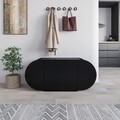 Pantofar, Decortie, Pozy Shoe Bench, 110x50x40 cm, PAL, Negru