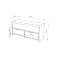 Pantofar, Decortie, Cove Shoe Bench, 106x50x34 cm, PAL, Maro