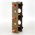 Raft decorativ din lemn pentru vinuri, Evila Originals, Meh217, 14x60x15 cm, Placaj, Maro