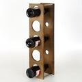 Raft decorativ din lemn pentru vinuri, Evila Originals, Meh217, 14x60x15 cm, Placaj, Maro