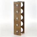 Raft decorativ din lemn pentru vinuri, Evila Originals, Meh217, 14x60x15 cm, Placaj, Maro