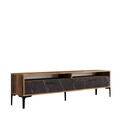 Comoda TV, Hommy Craft, Istanbul 2, 180x35x47 cm, PAL, Nuc / Marmură Neagră