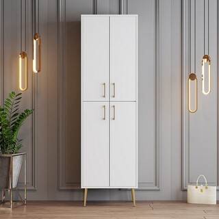 60x202x35 cm, Alb;Auriu