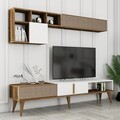 Comoda TV, Hommy Craft, Milan TV, 180x40x35 cm, PAL, Nuc/Alb