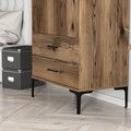 Dulap pentru haine, Hommy Craft, Kumsal T, 80x47 cm, PAL, Maro