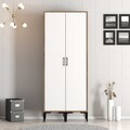 Dulap pentru haine, Hommy Craft, Kumsal SS, 80x47 cm, PAL, Nuc/Alb