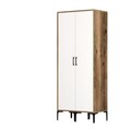 Dulap pentru haine, Hommy Craft, Kumsal SS, 80x47 cm, PAL, Nuc/Alb