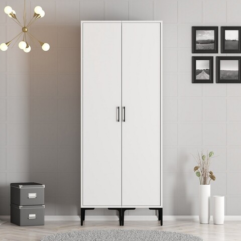 Dulap pentru haine, Hommy Craft, Kumsal SS, 80x47 cm, PAL, Alb