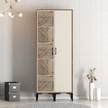 Dulap pentru haine, Hommy Craft, Kumsal PS, 80x47 cm, PAL, Maro/Crem