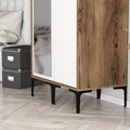Dulap pentru haine, Hommy Craft, Kumsal RS, 80x47 cm, PAL, Nuc/Alb