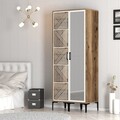 Dulap pentru haine, Hommy Craft, Kumsal PR, 80x47 cm, PAL, Nuc/Alb