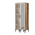 Dulap pentru haine, Hommy Craft, Kumsal PR, 80x47 cm, PAL, Nuc/Alb