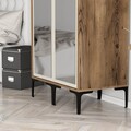 Dulap pentru haine, Hommy Craft, Kumsal RR, 80x47 cm, PAL, Maro/Crem
