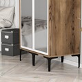 Dulap pentru haine, Hommy Craft, Kumsal RR, 80x47 cm, PAL, Nuc/Alb