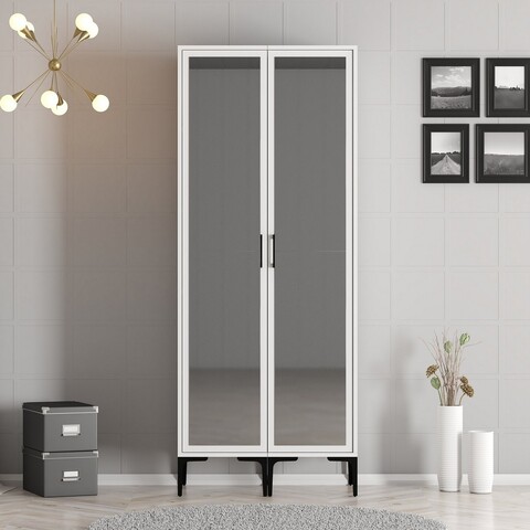 Dulap pentru haine, Hommy Craft, Kumsal RR, 80x47 cm, PAL, Alb