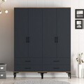 Dulap pentru haine, Hommy Craft, Kumsal TT, 160x47 cm, PAL, Nuc / Antracit
