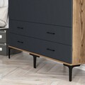 Dulap pentru haine, Hommy Craft, Kumsal TT, 160x47 cm, PAL, Nuc / Antracit