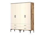 Dulap pentru haine, Hommy Craft, Kumsal TT, 160x47 cm, PAL, Maro/Crem
