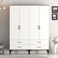 Dulap pentru haine, Hommy Craft, Kumsal TT, 160x47 cm, PAL, Nuc/Alb
