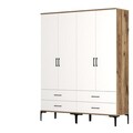 Dulap pentru haine, Hommy Craft, Kumsal TT, 160x47 cm, PAL, Nuc/Alb