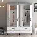 Dulap pentru haine, Hommy Craft, Kumsal TT, 160x47 cm, PAL, Alb